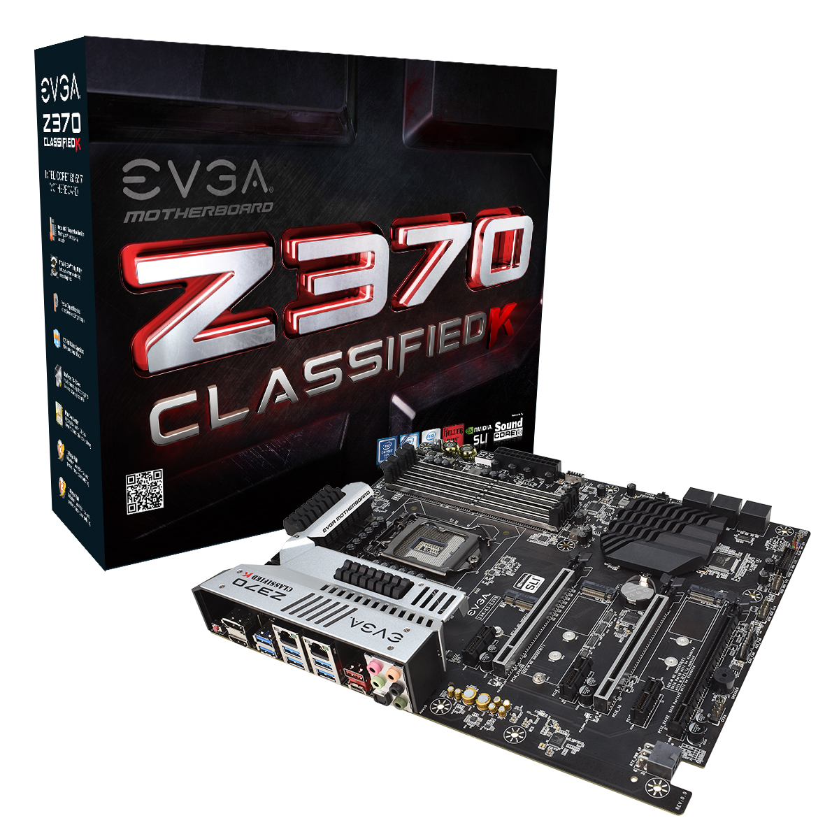 EVGA Z370 Classified Kマザーボード(動作未確認) 21フェーズ電源と14層PCB採用のOC向けマザーボード「EVGA Z790